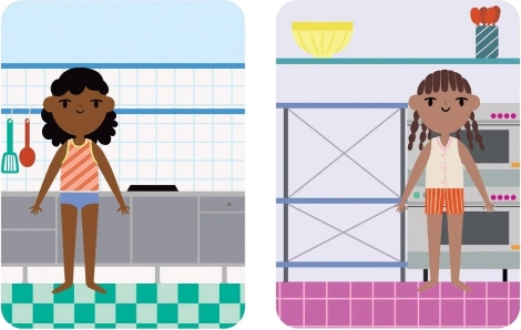 Illustrated scenes for instant play