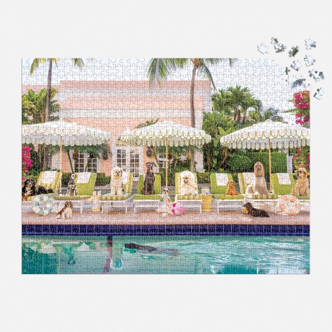 Puzzle By the Pool in Palm Beach 1000 Pieces