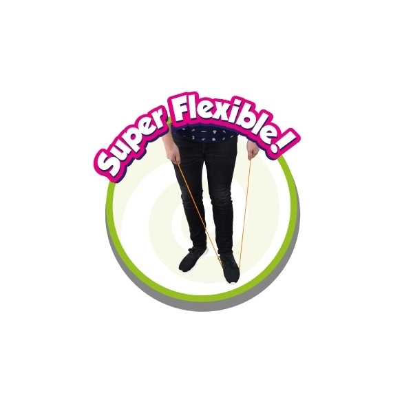 Rekbare elastische glittergom 50cm 6 kleuren op kaart 12x8cm