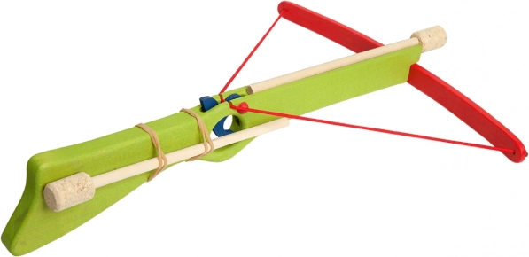 Fauna houten kruisbogen klein groen