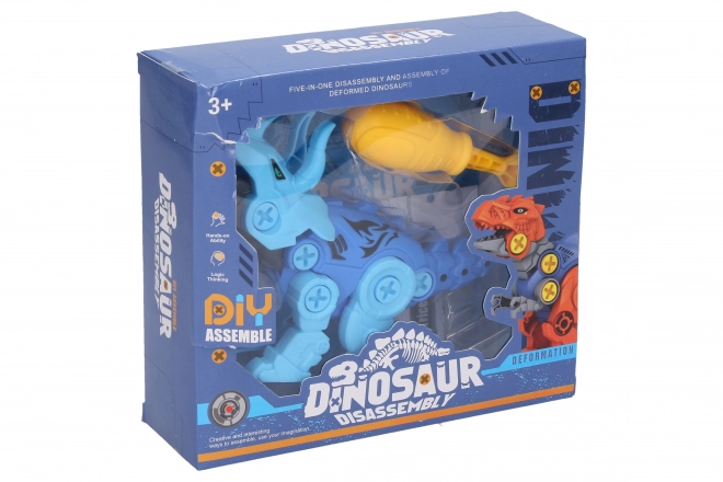 Dino schroevende triceratops 16cm