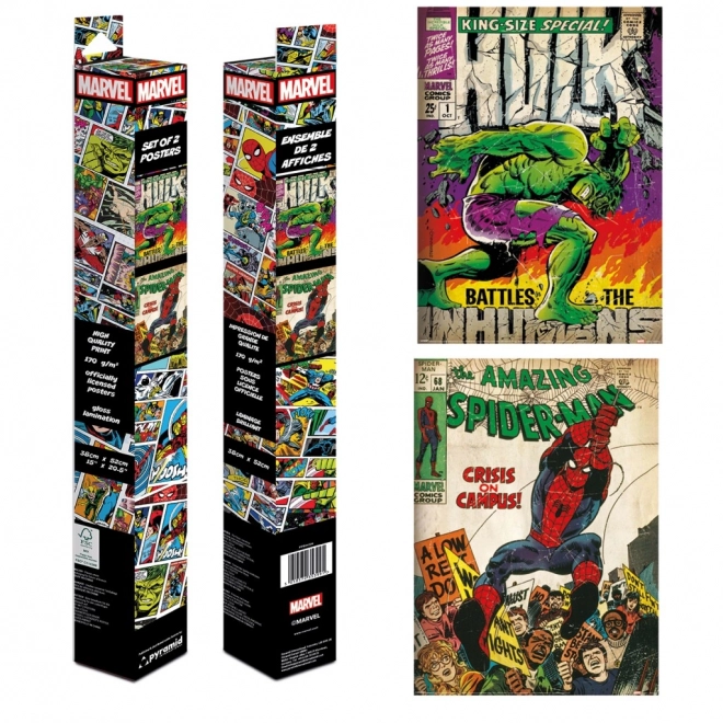 Set mini posters Marvel stripomslagen