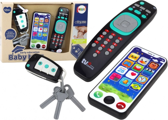 Ensemble de jouets pour enfants Clés de voiture Télécommande Téléphone Lumières Sons