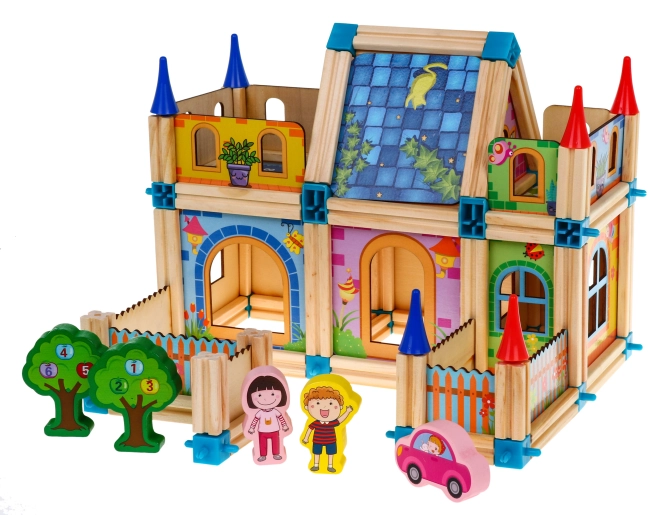 Construction colorée de petites maisons et d’une petite ville