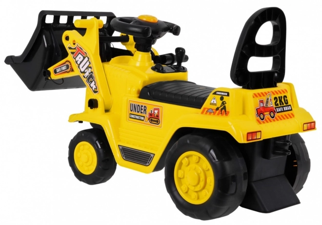 Children's Pedal Bulldozer with Helmet