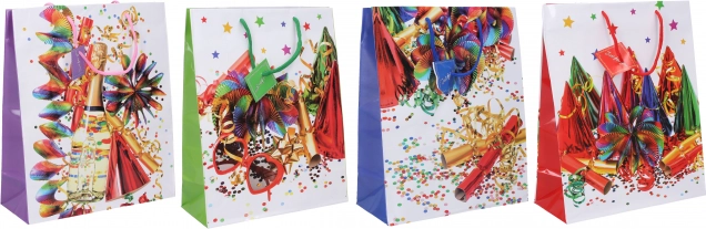 Sac cadeau L 32 × 44 × 11 cm – assortiment de motifs pour toute l’année
