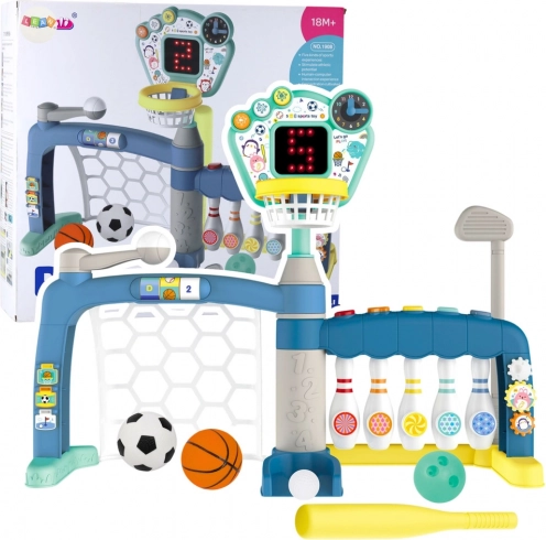 Multifunctioneel 5-in-1 sportdoel met LED-scorebord voor kleine kinderen