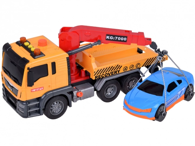 Jouet voiture avec dépanneuse avec lumière et son SUPER mobile grue HDS