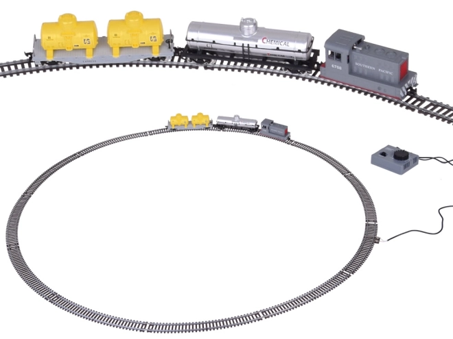 Elektrische set met besturingseenheid en goederentrein