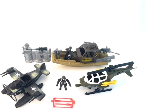 Large Military Set with Ship and Airplanes