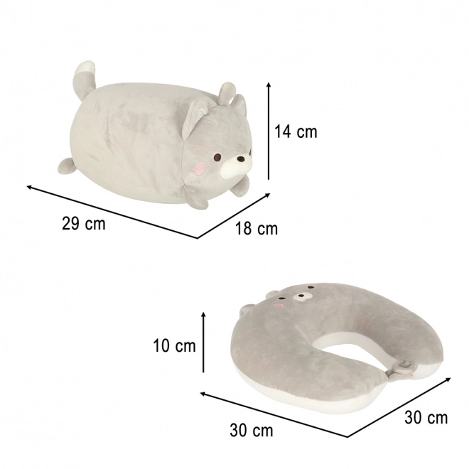 Magische reis kussen 2in1 croissant mascotte kat