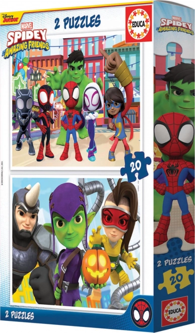 Educa Puzzle Spidey und seine erstaunlichen Freunde 2x20 Teile