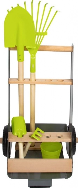 Metal Garden Cart with Tools