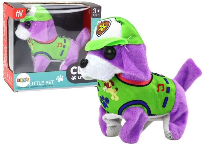 Interactieve paarse pluchen hond