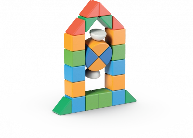 GEOMAG Cubes magnétiques Magicube Shapes - Monde 32 pièces