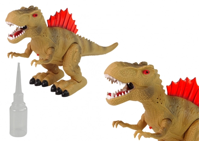 Interactive Dinosaur with Water Vapor and Light Effects