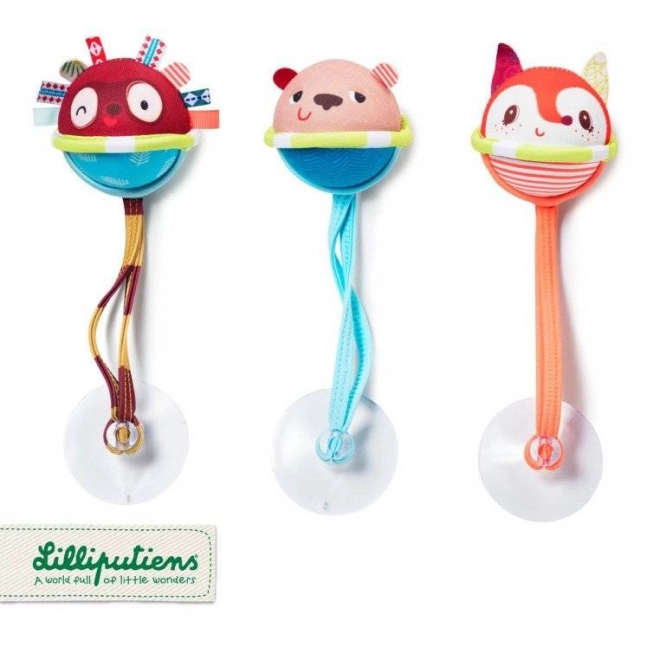 Lilliputiens - set van 3 drijvende ballen met zuignappen voor kinderen vanaf 3 maanden