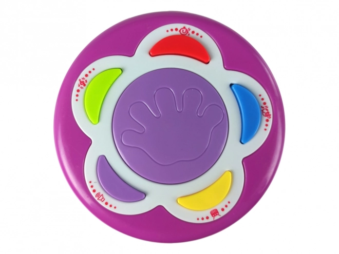 Interactieve muziek trommel met carrousel Roze