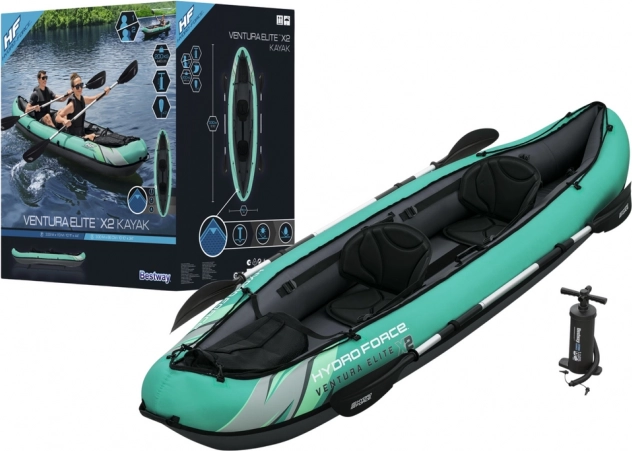 Inflatable kayak for 2 people HYDRO-FORCE Ventura Elite X2 with paddles
