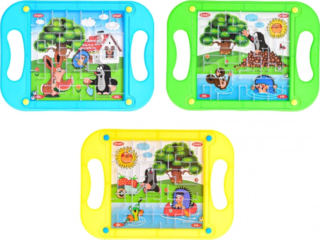 Knikkerbaan spel mol groot 20x1x15 cm