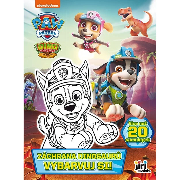 Kleur het in! Paw Patrol Dinosaurussen Redding