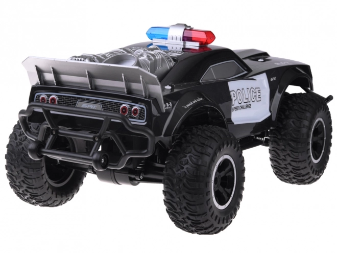 Grote bestuurbare monstertruck POLITIE verlichting op afstandsbediening RC0626