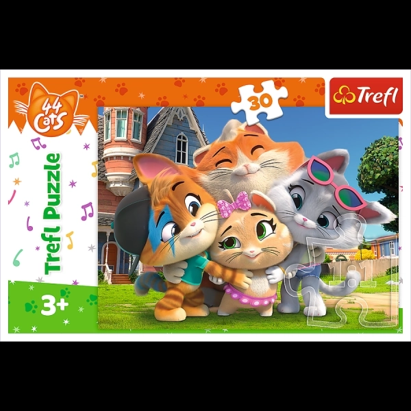 Puzzel 30 stukjes Vriendschap in kattenland 44 katten