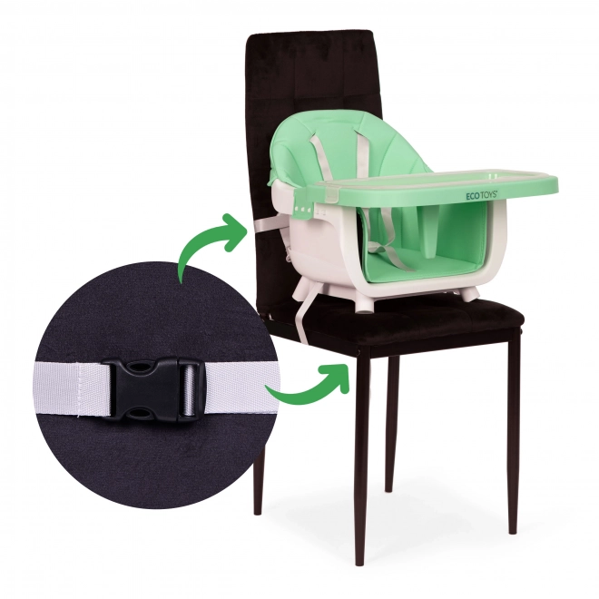 Kinder eetstoel 2-in-1 groen ECOTOYS