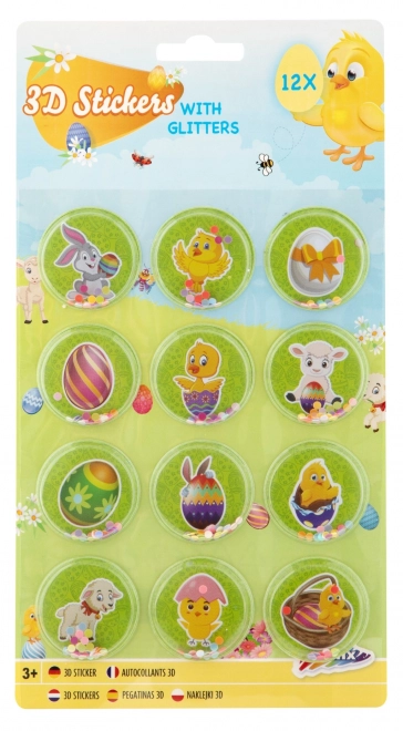 Paasstickers 3D glinsterend
