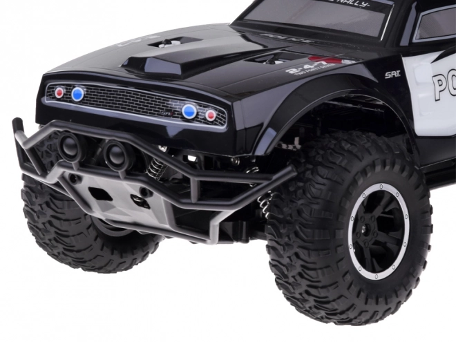 Grote bestuurbare monstertruck POLITIE verlichting op afstandsbediening RC0626