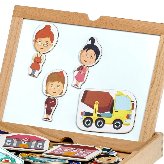 Lucy & Leo Raad je mijn beroep? Magnetisch spel in een koffer