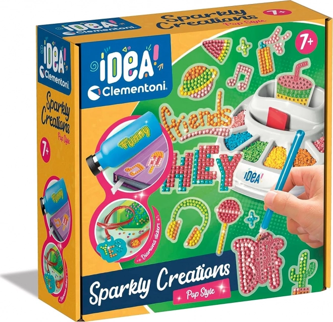 CLEMENTONI IDEA Sprankelende Creaties Diamantschilderijen: Popstijl
