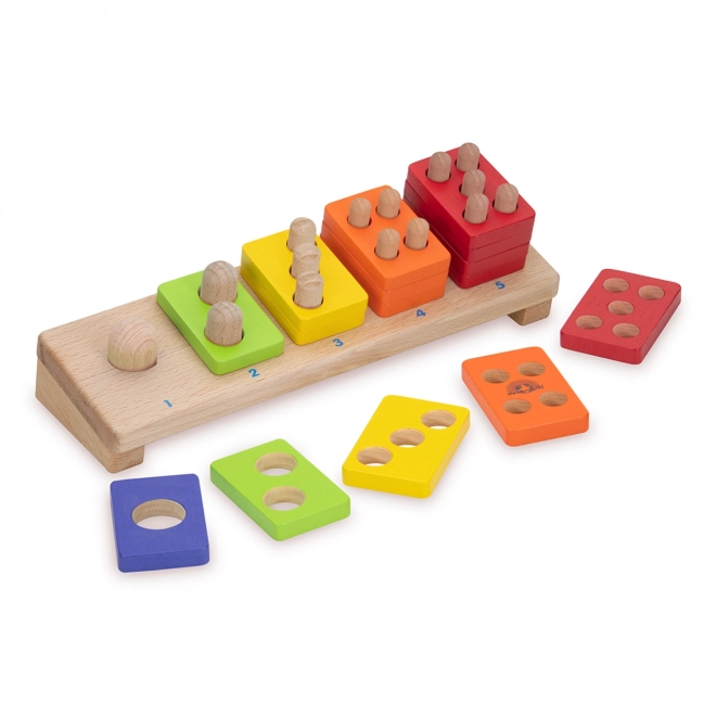 WONDERWORLD houten telpuzzel kleurrijke getallen 1–5
