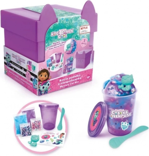 Gabi’s Kattenhuis kunststof massa - Verrassingsbox voor katten, paars (slijm)