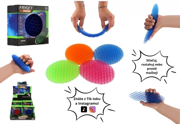 Fidget worm changing shape – anti-stress plastic toy, 11 cm