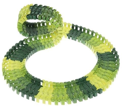 Piste flexible en 4 nuances de vert