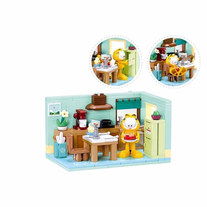 Sluban Garfield in de keuken