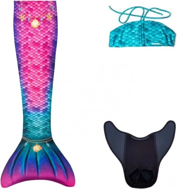 Queue de sirène pour fille – nageoire Aquaris Star avec bikini