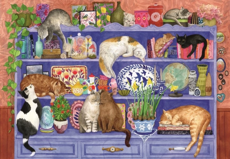 Puzzle Chats sur l’Étagère 200 Pièces