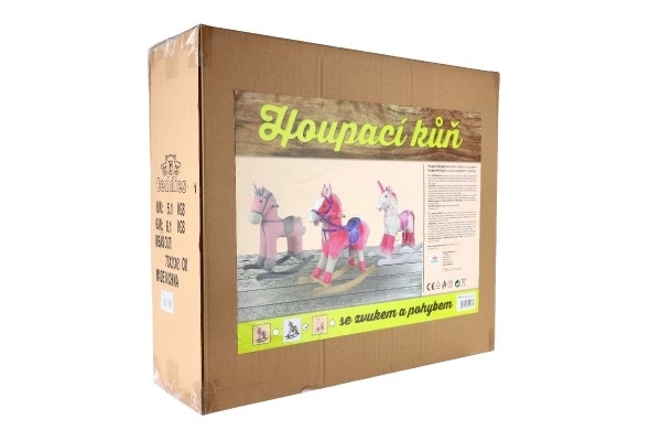 Witte pluchen schommel eenhoorn met effecten