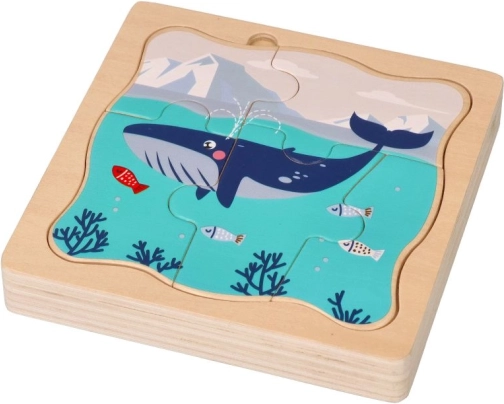 Wooden Layered Puzzle Arctic Animals