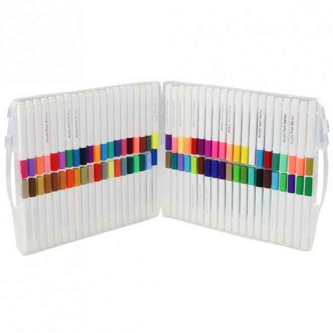 Set van acrylstiften in organizer, 80 stuks
