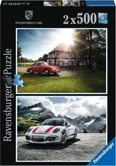 Puzzle RAVENSBURGER Porsche 356 et Porsche 911 2×500 pièces