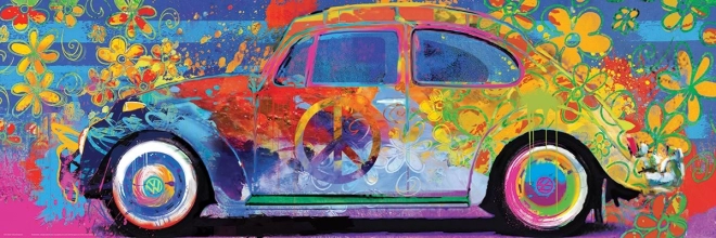 Panoramapuzzel kleurrijke Volkswagen Kever 1000 stukjes