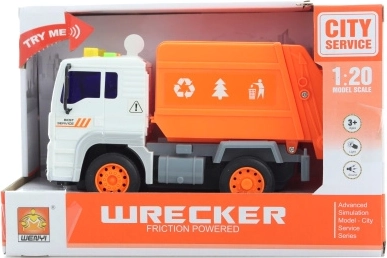 Batterij-aangedreven vuilniswagen met licht en geluid