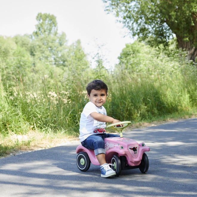 Loopauto BIG BOBBY CAR CLASSIC roze met bloemetjes