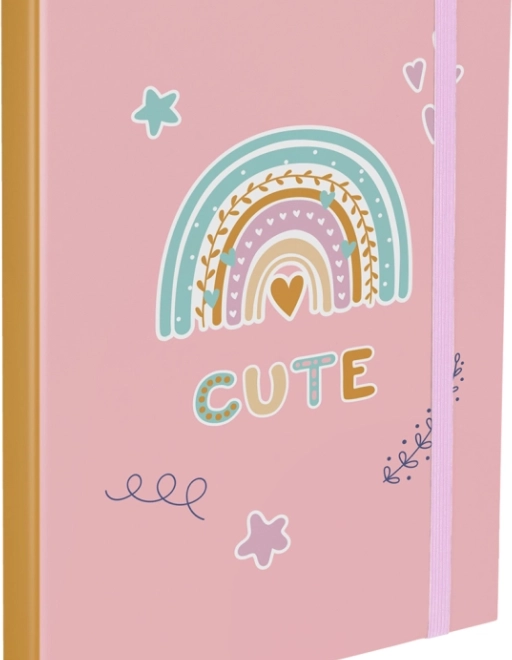 BAAGL A4 Rainbow Pink Folder for School Notebooks