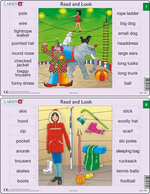 Educatieve puzzel Engels – woordenschat (16 stukjes)