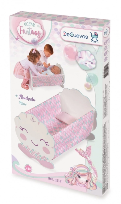 DeCuevas 55141 Houten Wiege voor Poppen met Accessoires Ocean Fantasy 2021