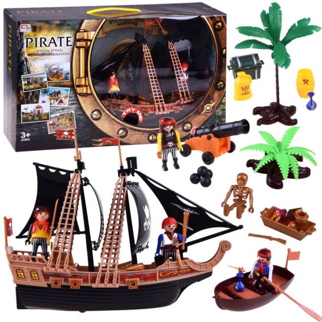 Piratenboot met figuren en geluidseffecten
